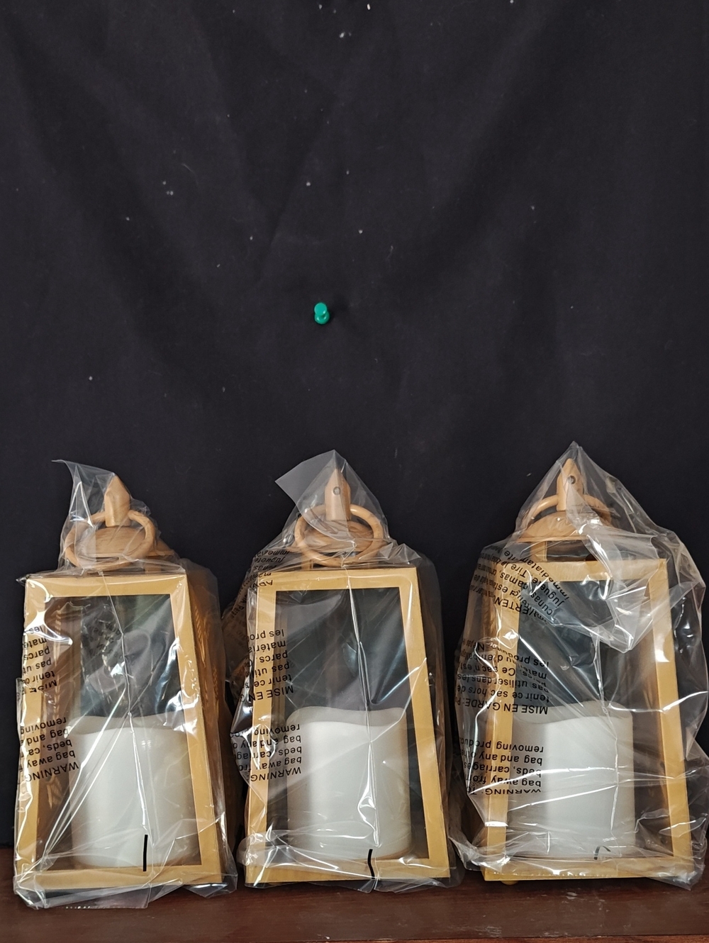 Decorative 3 Candle Impressions 7.5" Fall Icon Resin Lanterns Harvest Wheat